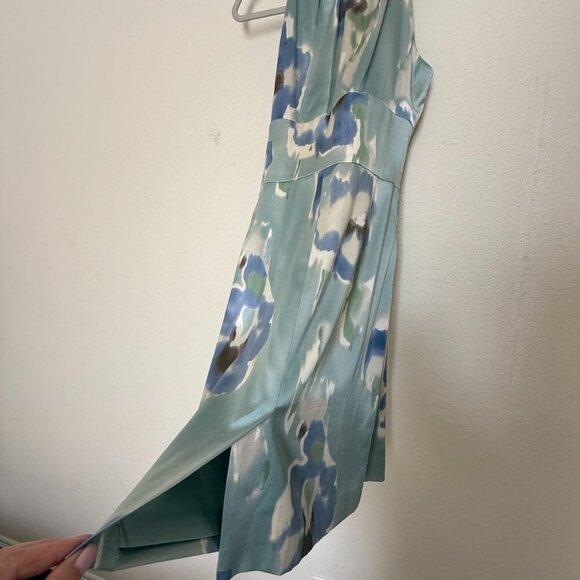 Ann Taylor  Multicolor Silk Strappy Sleeveless Dress Wedding Summer size 8 - Picture 6 of 15